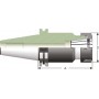 Цанговий патрон SK30xER32-100 510470-1 Хвостовик SK 30 Цанга ER32 Виліт 100 Діаметр гайки 50 Degerli