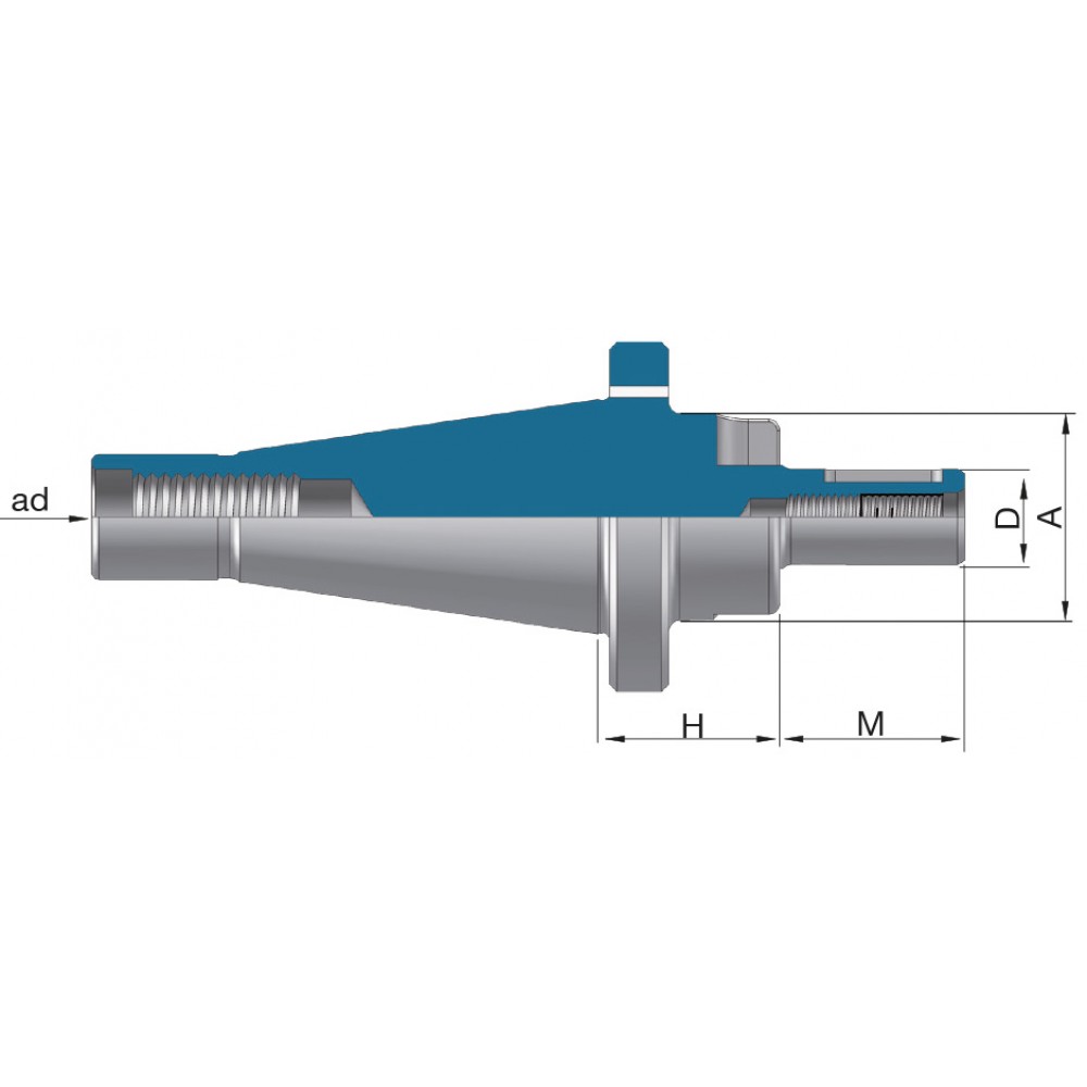 Патрон для насадних фрез ISO.40.35.D22S — SeRiNex (Італія)
